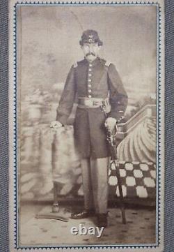 CDV Jerome Washburn, Co. C, 38th MASS Vols Civil War Era