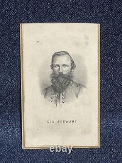 CDV Of Confederate Cavalry General JEB Stuart From Engraving