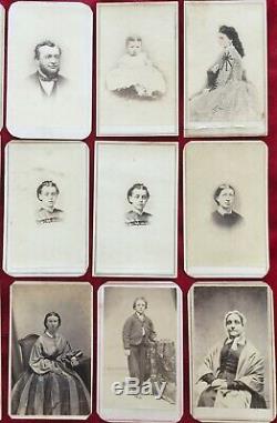 CDV PHOTOGRAPHS with CIVIL WAR ERA TAX REVENUE STAMPS GROUP OF 18