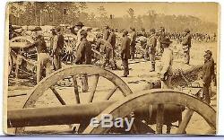 CDV Photograph CIVIL War Fort Sumner Soldiers At Fair Oaks 7 Pines Battle