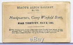 CDV Photograph CIVIL War Headquarters Winfield Scott Peninsula Campaign 1862