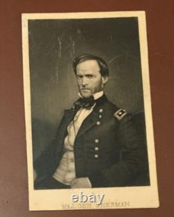 CDV Photocard of Civil War Union Major General Sherman Original