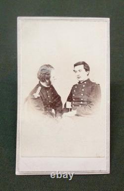 CDV USMC Officers Seated One Identified as 2nd Lt. Young