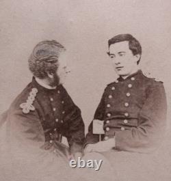 CDV USMC Officers Seated One Identified as 2nd Lt. Young