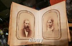 CDV album with tintype photographs 33 images in total needs fixing on the binding