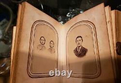 CDV album with tintype photographs 33 images in total needs fixing on the binding