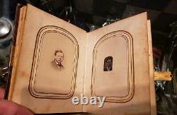 CDV album with tintype photographs 33 images in total needs fixing on the binding