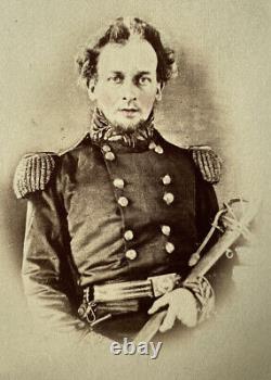 CDV from Daguerreotype of Unknown Mexican War Brig. Gen. In M-1832 Dress Uniform