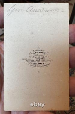 CDV of Civil War Union Maj. Robert Anderson, Brady back mark, Fort Sumter