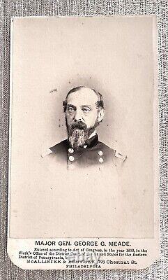 CDV of Major General George G. Meade, Union, Wenderoth Taylor, Philadelphia PA