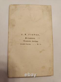 CDV of US Army Signal Corps Dog with Dispatch in mouth. J R Foster Backmark