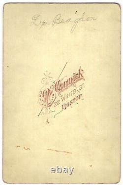 CIRCA 1860s CABINET CARD IDENTIFIED CIVIL WAR CAPTAIN DR. BRAGDON BOSTON MASS