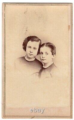 CIRCA 1860s CDV BRADLYE RULOFSON 2C WASHINGTON CIVIL WAR TAX STAMP SIBLINGS