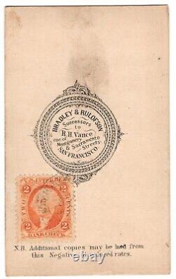 CIRCA 1860s CDV BRADLYE RULOFSON 2C WASHINGTON CIVIL WAR TAX STAMP SIBLINGS