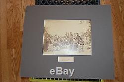 CIVIL WAR 1860s Matthew Brady LARGE Mammoth Plate Photo GROUP OF OFFICERS Slave