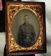 Civil War 1/4 Plate Tintype Photo Of Armed Union Soldier Nys New York State