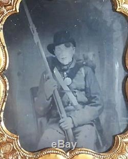 CIVIL WAR AMBROTYPE OHIO volunteer sharpshooter