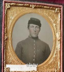 CIVIL WAR AMBROTYPE SOLDIER I. D. J. W. HAYDEN 7th NEW HAMPSHIRE INFANTRY