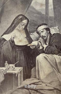 CIVIL WAR BATTLE of VICKSBURG WOUNDED UNION SOLDIER withRSM NUN CDV 1864 CDV PHOTO