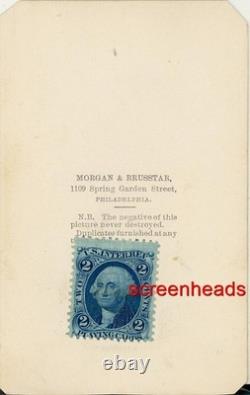 CIVIL WAR CDV PHOTO Pa. Union Officer With Sword & Wearing Medal Revenue Stamp