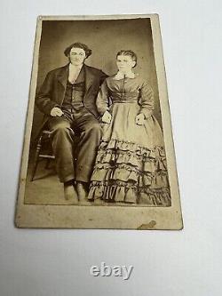 CIVIL WAR CDV Soldier David H Diehl & Wife 90th PA Infantry Killed In Action