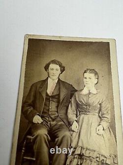 CIVIL WAR CDV Soldier David H Diehl & Wife 90th PA Infantry Killed In Action