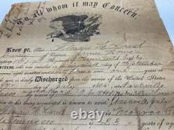 CIVIL WAR DISCHARGE TILMAN H LAND 7th TENN MTD INFTY FAMILY LISTED BACK C PHOTO