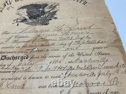 CIVIL WAR DISCHARGE TILMAN H LAND 7th TENN MTD INFTY FAMILY LISTED BACK C PHOTO