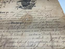CIVIL WAR DISCHARGE TILMAN H LAND 7th TENN MTD INFTY FAMILY LISTED BACK C PHOTO