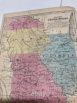 CIVIL WAR ERA 1860s GROUP OF MAPS PART OF UNITED STATES MEXICO PHOTO @1877