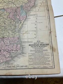 CIVIL WAR ERA 1860s GROUP OF MAPS PART OF UNITED STATES MEXICO PHOTO @1877