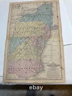 CIVIL WAR ERA 1860s GROUP OF MAPS PART OF UNITED STATES MEXICO PHOTO @1877
