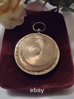 CIVIL WAR ERA VICTORIAN ANTIQUE 10K GOLD LOCKET FOB (Front And Back Cover)