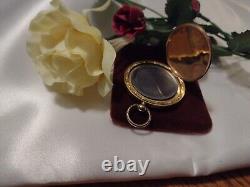 CIVIL WAR ERA VICTORIAN ANTIQUE 10K GOLD LOCKET FOB (Front And Back Cover)