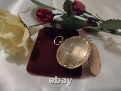 CIVIL WAR ERA VICTORIAN ANTIQUE 10K GOLD LOCKET FOB (Front And Back Cover)