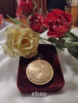 CIVIL WAR ERA VICTORIAN ANTIQUE 10K GOLD LOCKET FOB (Front And Back Cover)