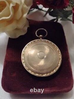 CIVIL WAR ERA VICTORIAN ANTIQUE 10K GOLD LOCKET FOB (Front And Back Cover)