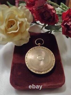 CIVIL WAR ERA VICTORIAN ANTIQUE 10K GOLD LOCKET FOB (Front And Back Cover)