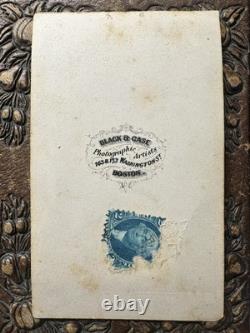 CIVIL WAR GENERAL GEORGE MCCLELLAN & JW BLACK BOSTON 1860s SOLDIER TAX STAMP