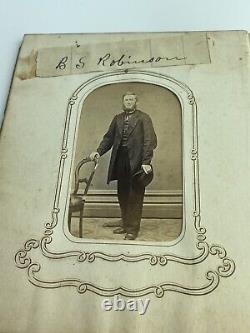 CIVIL WAR Lt James H. Robinson CDV & Pages From Family Photo Album