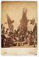 Civil War Mathew Brady Oversized Cdv Soldiers In Camp With Weapons Equipment