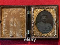 CIVIL WAR PERIOD ORIG AMBRO MILITIA OFFICER With MEDAL PROB CONFED FREE SHIPPING