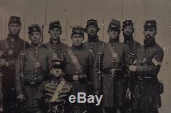 CIVIL WAR PHOTO & SIGNED BK of 11 CO A ENGINEERS at SEIGE of PETERSBURG 1864