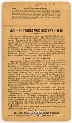 CIVIL WAR SV Atlanta Ruined Home War Photo & Exhibition Co