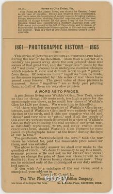 CIVIL WAR SV City Point Railroad & Trains War Photograph Co