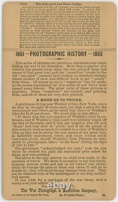 CIVIL WAR SV Sally-Port & Draw-Bridge War Photograph Co
