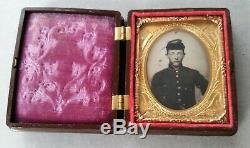 CIVIL WAR TINTYPE SOLDIER I. D. FREDERICK MANNING 5th N. H. INFANTRY