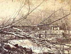 CIVIL WAR UNION BRANDYWINE POWDER WORKS DELAWARE STEREOVIEW PHOTO c1869