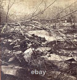 CIVIL WAR UNION BRANDYWINE POWDER WORKS DELAWARE STEREOVIEW PHOTO c1869