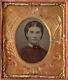 Civil War Union Motif Soldier's Union Case Withhis Beautiful Wife 1/6 Tintype 1862